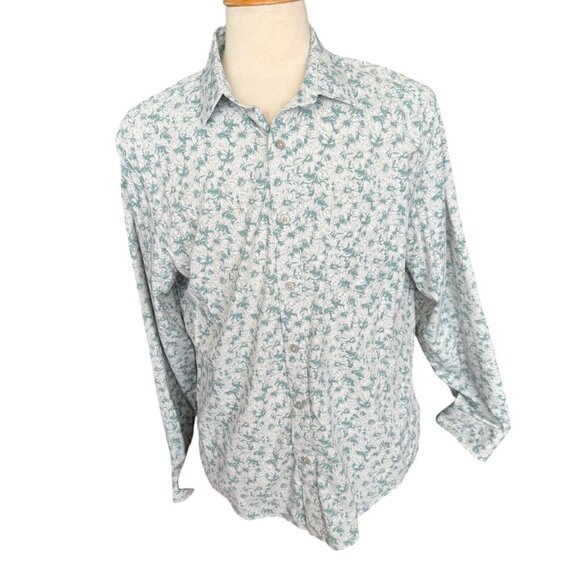 UNTUCKit Other - Untuckit Mens Long Sleeve Hawaiian Floral Button-Up Shirt Large Nylon/Elastane W